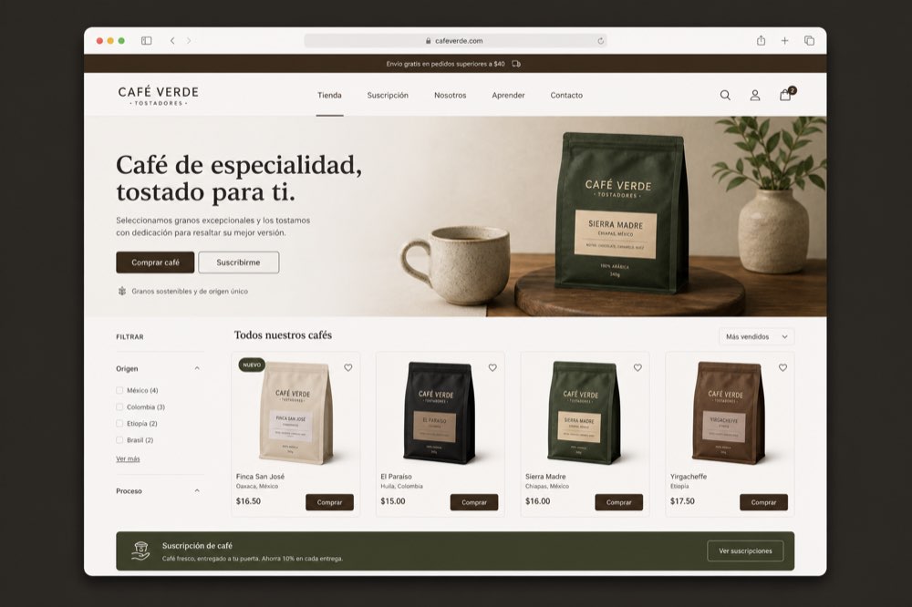 Café Verde — Online Store