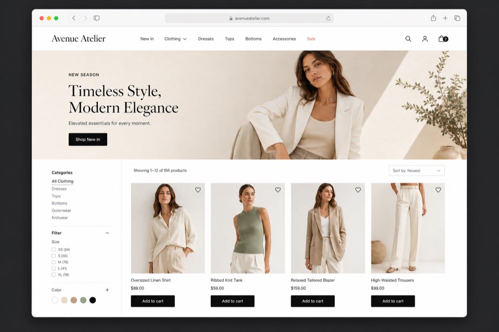 Avenue Atelier — Online Store
